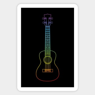 Ukulele Colorful Outline Magnet